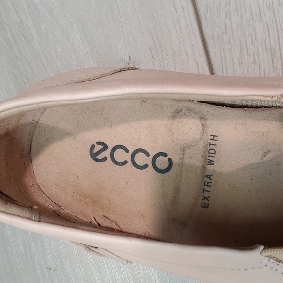 Ecco Womens Comfort Leather Loafer slide slip on shoes sz 42/11 Extra Wide - Picture 15 of 15